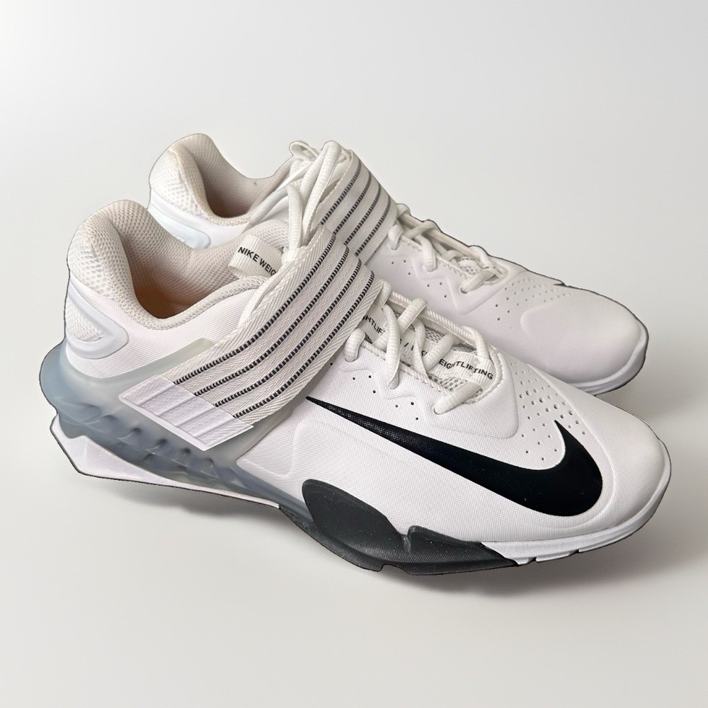 Nike Savaleos White Weightlifting Training Shoe Sz 8.5 Gym CV5708-100